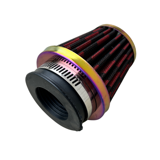Mehrfarbiger K&N-Luftfilter im Checkered-Flag-Design – 48 mm
