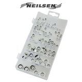Ensemble d'écrous borg Neilsen de 100 pièces (écrous nyloc) – M4 à M12