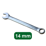 Combination wrench of 14 mm with an open end and box end