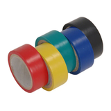 Ensemble de ruban isolant 5 pièces - 19 mm (PVC) - différentes couleurs