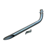 Underlying exhaust side pipe with removable DB killer