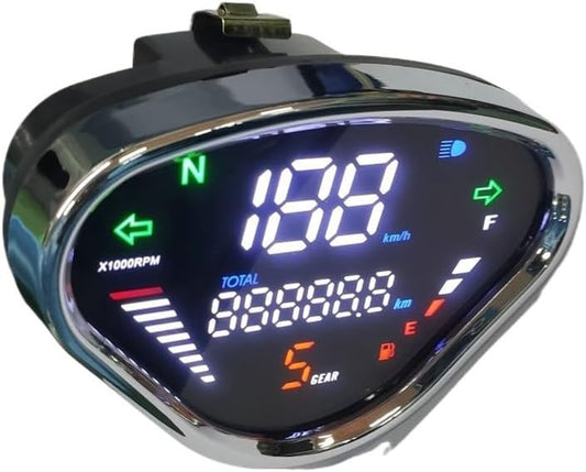 Compteur de vitesse numérique et compte-tours pour Dax noir et chrome
