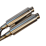 Échappement double en acier inoxydable - pour Dax et Monkey avec DB-killers amovibles