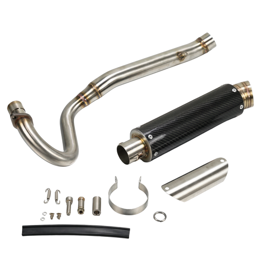 Dax carbon exhaust - Overhead model with carbon end silencer
