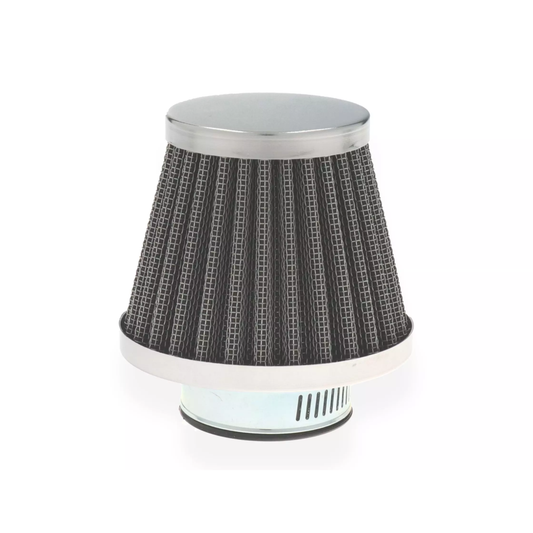 Konischer Luftfilter, verchromt, mit 48-mm-Anschluss