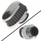 Luftfilter, oval, verchromt, mit 38-mm-Anschluss