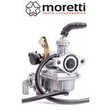 Moretti PZ20 carburateur met kabelchoke en benzinekraan