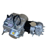 50cc-Komplettmotor silber – Schaltgetriebe – 4 Gänge, Kickstart. Dax, (49cc)