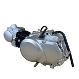 50cc-Komplettmotor silber – Schaltgetriebe – 4 Gänge, Kickstart. Dax, (49cc)