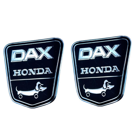 Funny-dog Dax Honda frame stickers black - silver - red - 2 pieces
