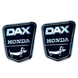 Funny-Dog Dax Honda Rahmenaufkleber schwarz-silber 2 Stück