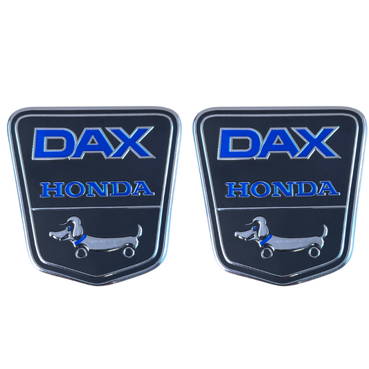 Funny-dog Dax Honda frame stickers black - silver - red - 2 pieces