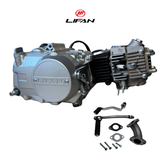 Lifan 50cc Motorblok zilver - Manueel - 4 Versnellingen kick start. Dax,. (49cc)