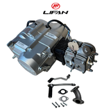 Lifan 50cc Motorblok zilver - Manueel - 4 Versnellingen kick start. Dax,. (49cc)
