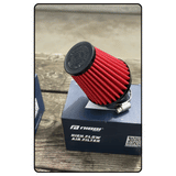 Filtre à air Nibbi 42mm incliné à 45° noir avec haut débit rouge