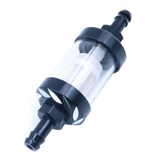 Benzinfilter schwarz und durchsichtig CNC für 5 & 6mm Benzinschlauch