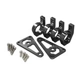 Supports de phare CNC noirs pour montage sur fourches avant de 31 mm