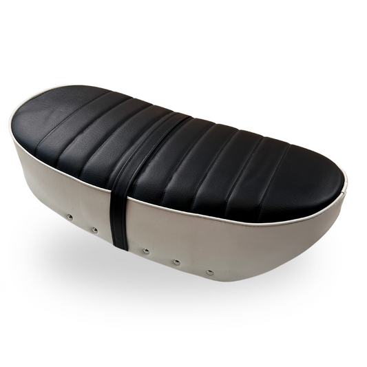 Selle Dax noire avec blanc adaptée pour les modèles de 2,5 et 3,5 litres