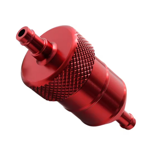 Benzinfilter rotfarbiges Aluminium für 6mm Kabel