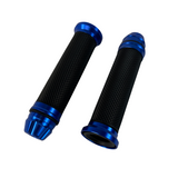 Poignées bleues pour guidons de 22,2 mm Dax, Monkey, PBR, Pitbike..