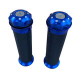 Handles blue for 22.2mm handlebars Dax, Monkey, PBR, Pitbike..