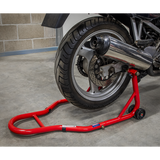 Paddock stand universeel rood - geschikt voor alle type brommers en motoren