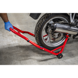 Paddock stand universeel rood - geschikt voor alle type brommers en motoren