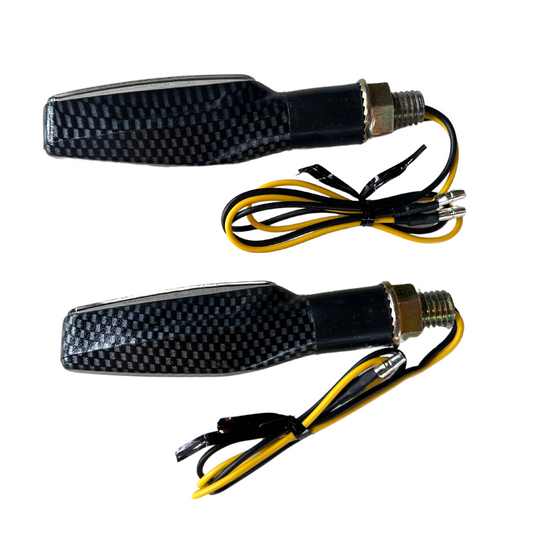 Clignotants LED / Feux de position en carbone avec effet défilement 2 pièces