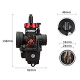 Carburetor Nibbi PE24YJ Flange racing version - with spigot/rubber connection