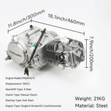 Bloc moteur YX 150cc avec volant d'inertie léger Look CRF – avec accessoires
