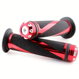 Poignées Twister rouges pour guidons de 22,2 mm CNC Dax et Monkey