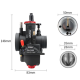 Nibbi Racing PWK28 carburetor - suitable for Pitbike, Dax, Monkey and more