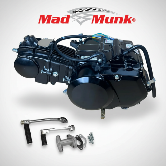 Madmunk 72cc Motorblok zwart- Manueel - 4 Versnellingen kick start. Dax,. 70cc