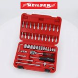 Neilsen – 46-teiliges Steckschlüssel- und Bitset – 1/4" Chrom-Vanadium