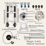 USD 45 mm Voorvork Set – voor Honda Dax & Replica's zwart