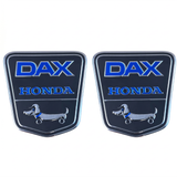 Funny-dog Dax Honda frame stickers black - silver - red - 2 pieces
