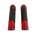 Poignées rouges CNC avec bar-end