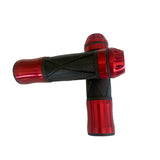 Poignées rouges CNC avec bar-end