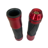Poignées rouges CNC avec bar-end