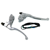 Ensemble extracteur de frein et d'embrayage L/R argent pour guidons de 22 mm
