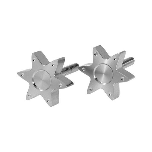 Envoyez des boutons rotatifs Dax et Monkey étoile CNC argent