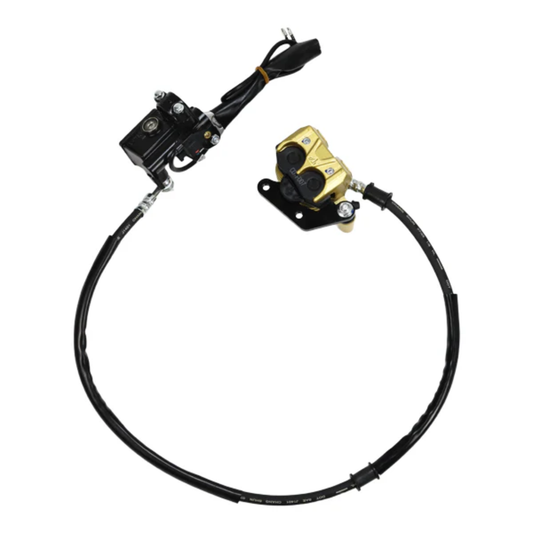 Ensemble d'étriers de frein standard à 2 pistons avec conduite de frein et maître-cylindre 