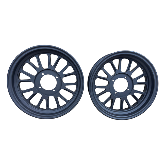 BB Sport mat zwart tubeless aluminium velgen voor Monkey 12 "x 3.5 + 2.75"