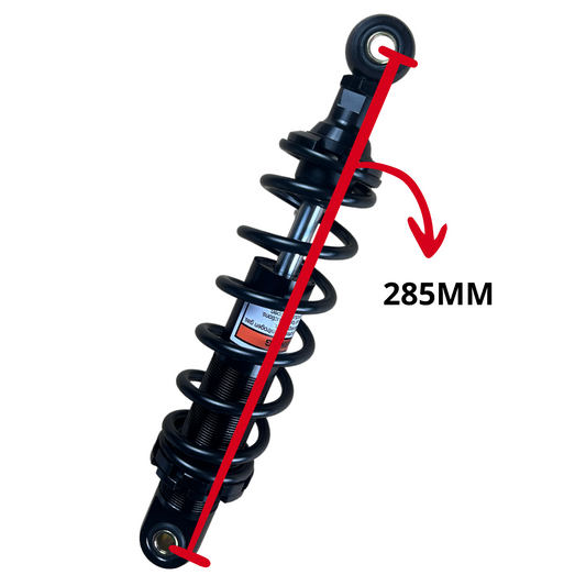 Hinterradaufhängung / Stoßdämpfer 285mm OKD Typ Satz mit 6 schwarzen Federn 