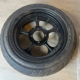 Two new Falcon rims, 3.50 x 12 inches. One comes with a new tire—see description