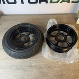 Two new Falcon rims, 3.50 x 12 inches. One comes with a new tire—see description