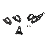 Supports de phare CNC noirs pour montage sur fourches de 45 mm 