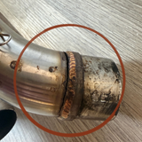 Dax low-mount exhaust with damage to the pipe (see photos)