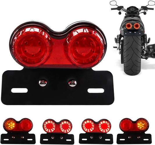 Double feu arrière universel à LED rouge avec clignotants intégrés 