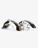 Garde-boues allemands look german chrome / argent Dax et Chaly 